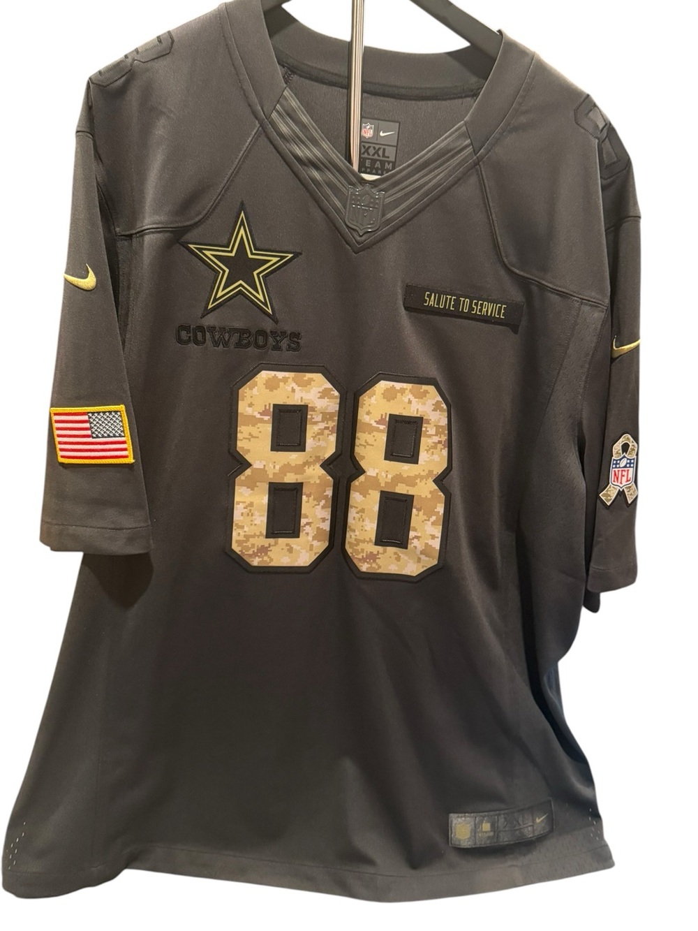Bryant Nike Salute to Service Cowboys #88 Jersey - Black & Gold Camo
